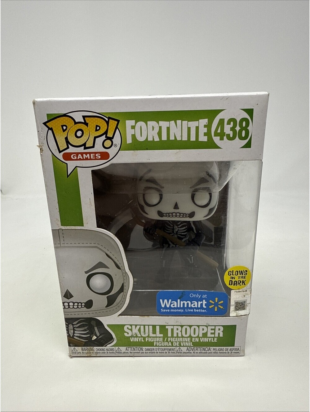 POP Funko Games: Fortnite S3 - Skull Trooper (Glow) - Exclusive Damged Box